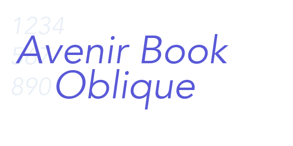 Avenir Book Oblique font