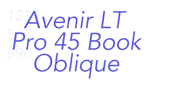 Avenir LT Pro 45 Book Oblique font