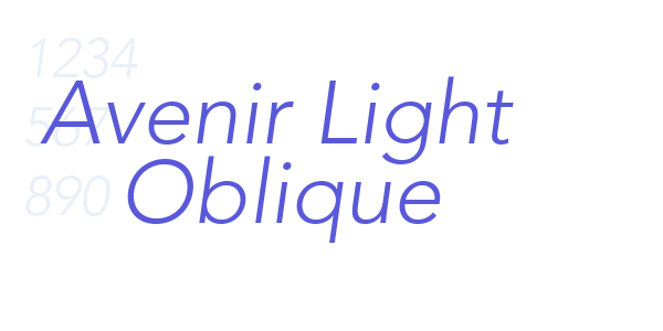 Avenir Light Oblique font free