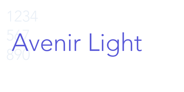 Avenir Light font