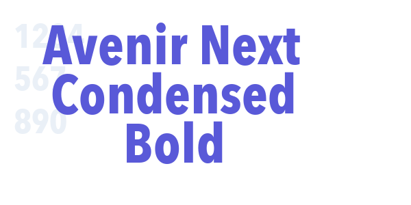 Avenir Next Condensed Bold font