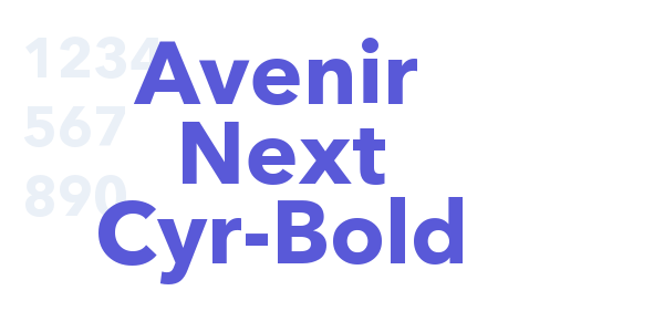 Avenir Next Cyr-Bold font free