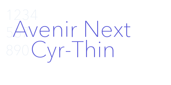 Avenir Next Cyr-Thin font free