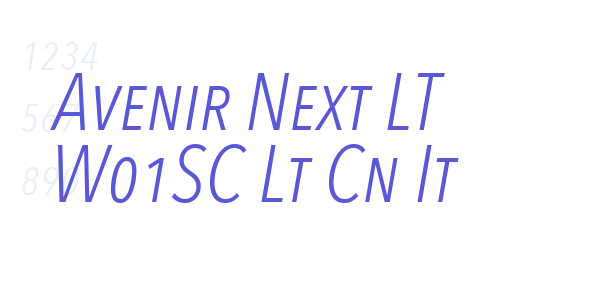 Avenir Next LT W01SC Lt Cn It font free