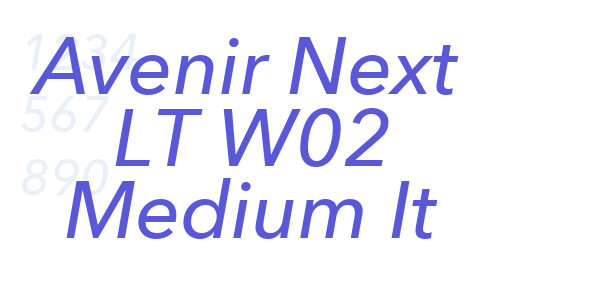 Avenir Next LT W02 Medium It font free