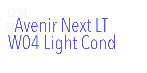 Avenir Next LT W04 Light Cond font free