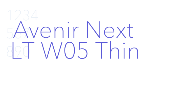 Avenir Next LT W05 Thin font free