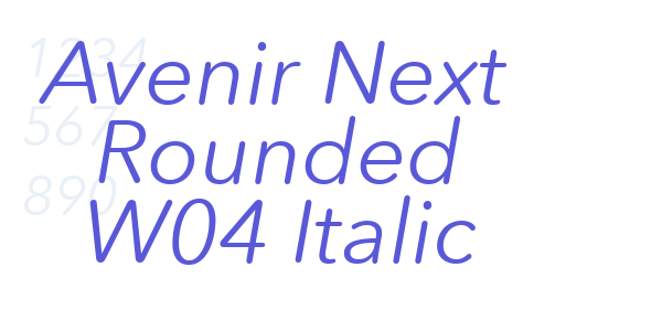 Avenir Next Rounded W04 Italic font free