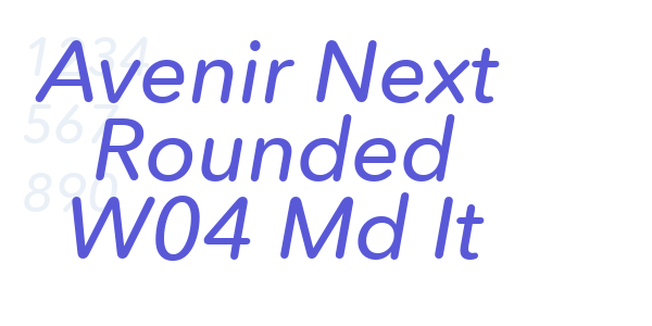 Avenir Next Rounded W04 Md It font free