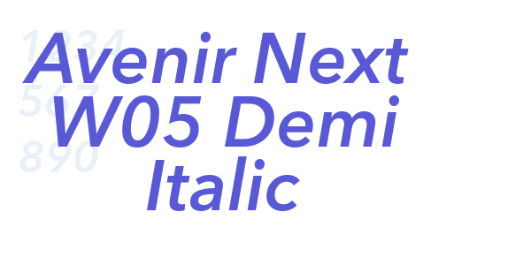 Avenir Next W05 Demi Italic font free