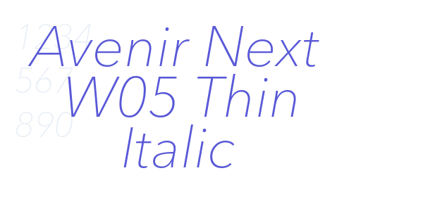 Avenir Next W05 Thin Italic font free