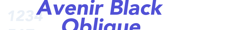 Avenir Black Oblique-font