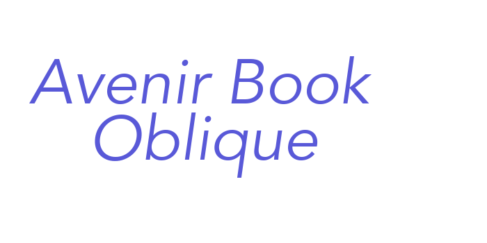 Avenir Book Oblique Font Download