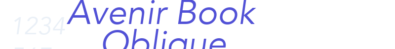 Avenir Book Oblique-font