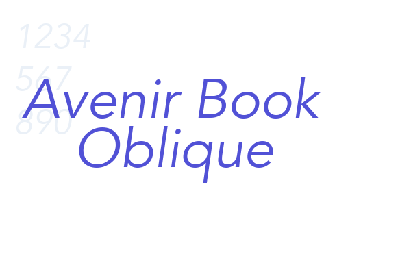 Avenir Book Oblique