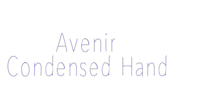 Avenir Condensed Hand Font Download