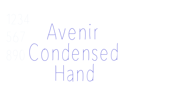 Avenir Condensed Hand font download