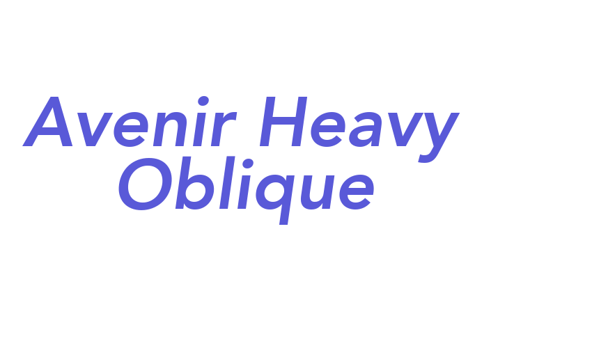 Avenir Heavy Oblique Font Download