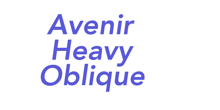 Avenir Heavy Oblique Font Download