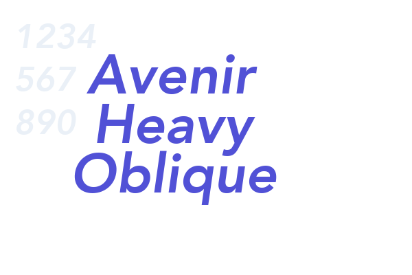 Avenir Heavy Oblique