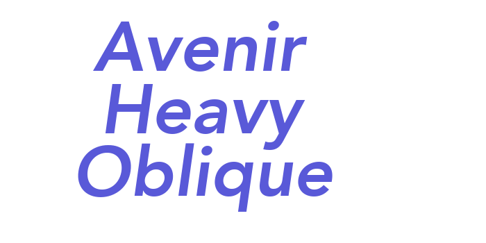 Avenir Heavy Oblique Font