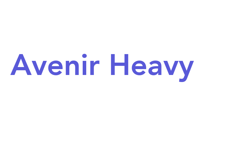 Avenir Heavy Font Download