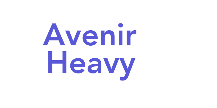 Avenir Heavy Font