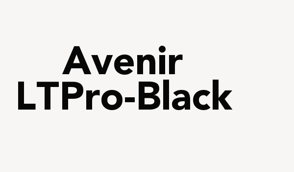 Avenir LTPro-Black Font