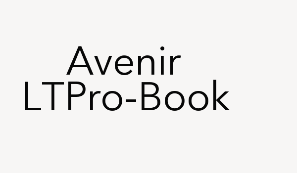 Avenir LTPro-Book Font