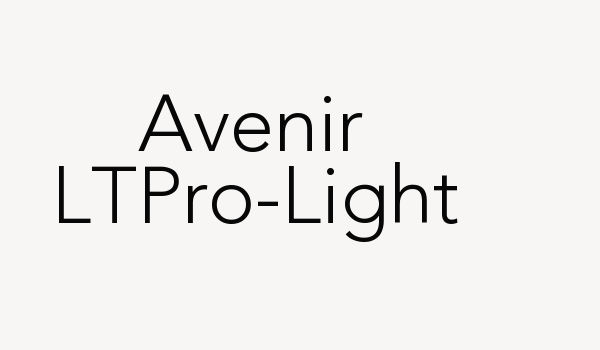 Avenir LTPro-Light Font