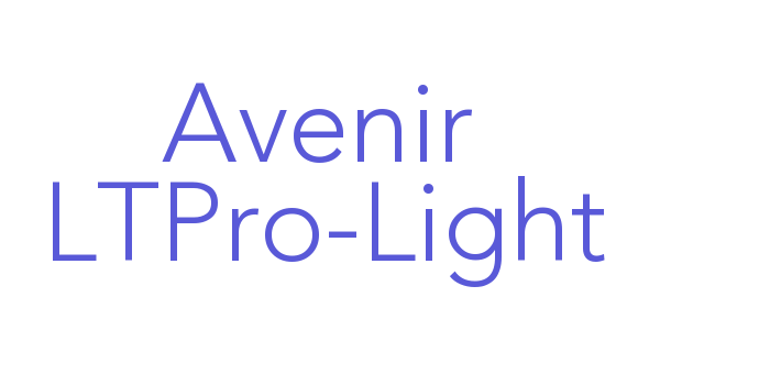 Avenir LTPro-Light Font