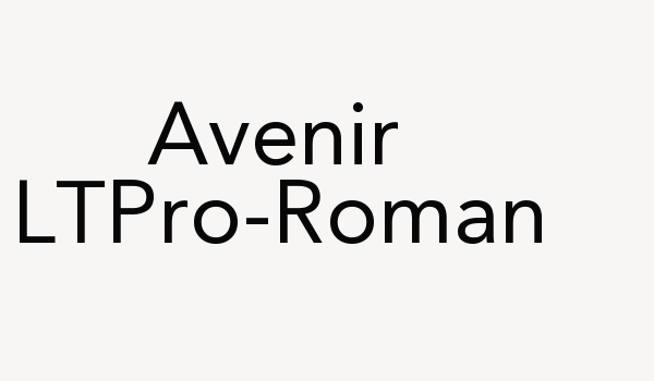 Avenir LTPro-Roman Font