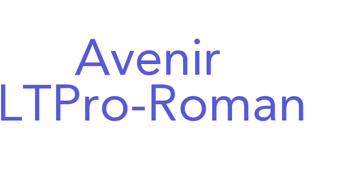 Avenir LTPro-Roman Font