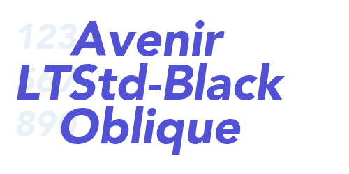 Avenir LTStd-Black Oblique-font-download