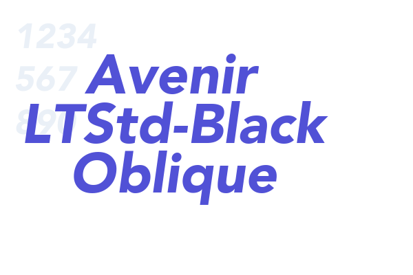 Avenir LTStd-Black Oblique