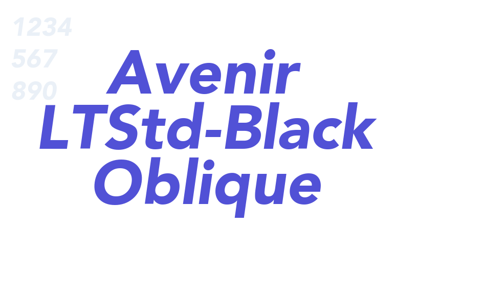 Avenir LTStd-Black Oblique-font-download