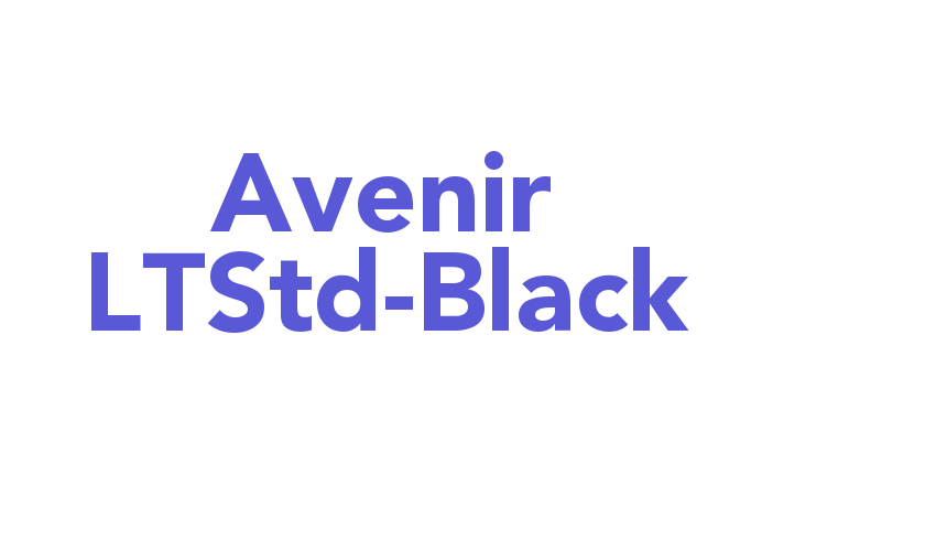 Avenir LTStd-Black Font Download