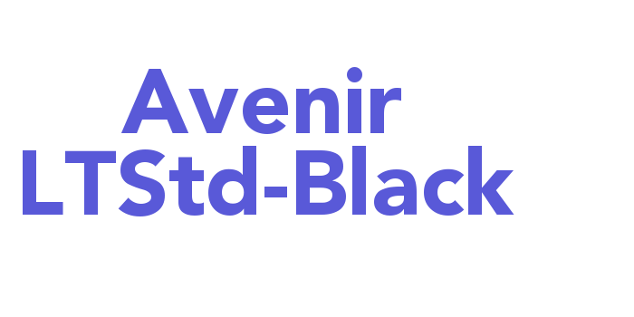 Avenir LTStd-Black Font