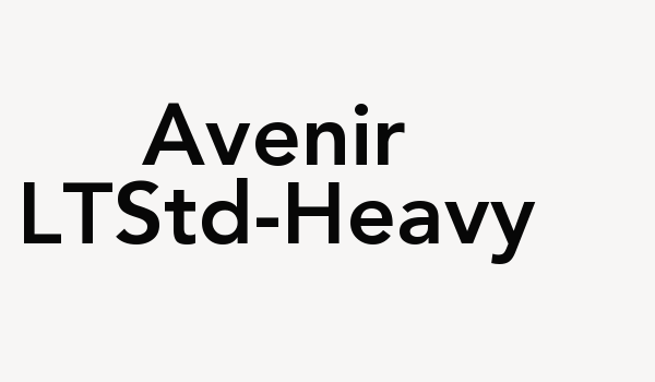 Avenir LTStd-Heavy Font