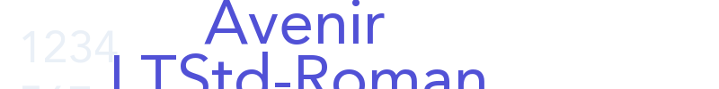 Avenir LTStd-Roman-font