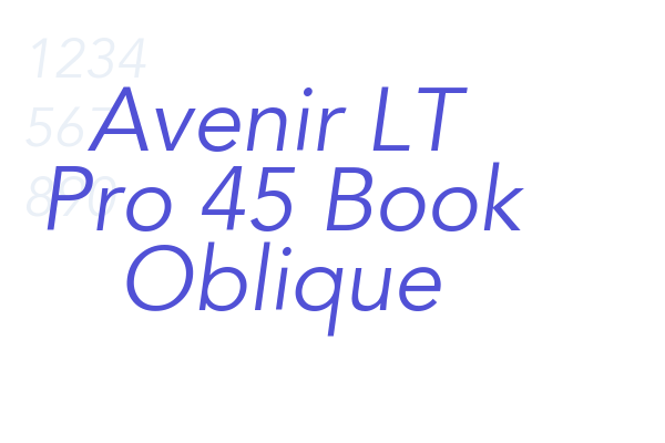 Avenir LT Pro 45 Book Oblique