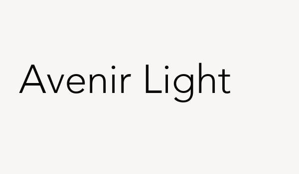 Avenir Light Font