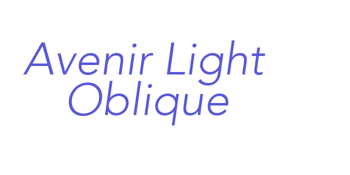 Avenir Light Oblique Font Download