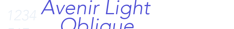 Avenir Light Oblique-font