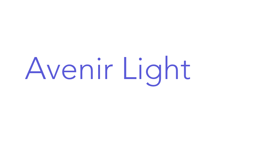 Avenir Light Font Download