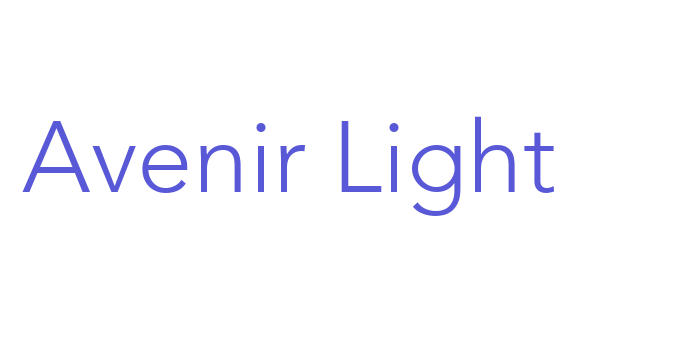 Avenir Light Font