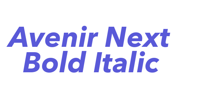 Avenir Next Bold Italic Font Download