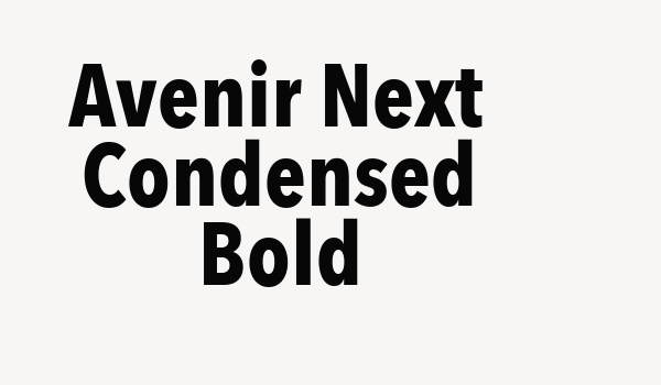 Avenir Next Condensed Bold Font