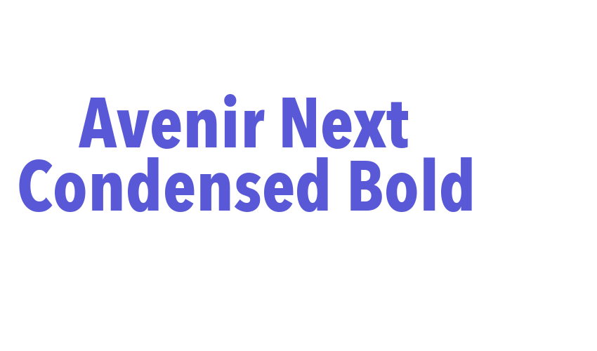 Avenir Next Condensed Bold Font Download