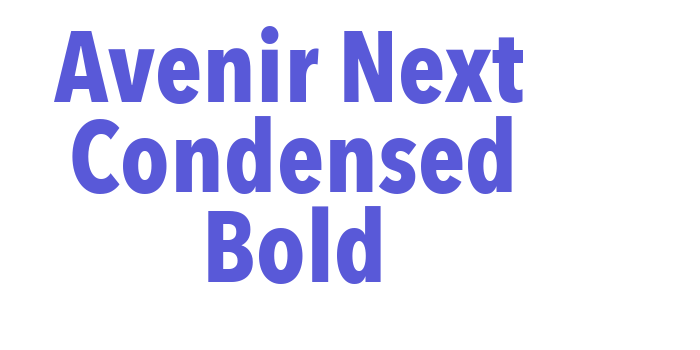 Avenir Next Condensed Bold Font